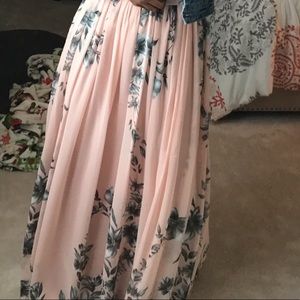 Floral maxi length skirt